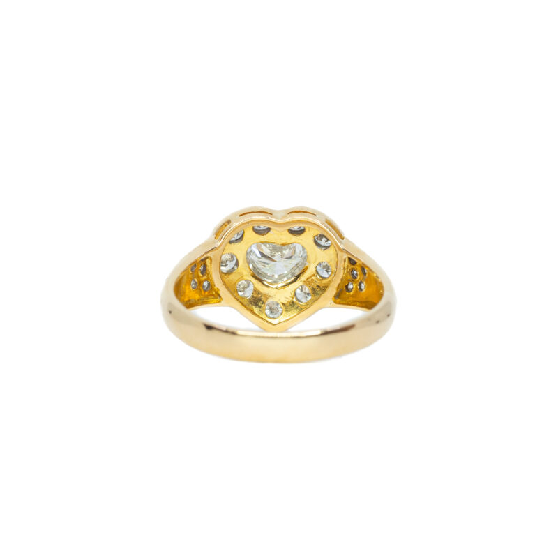 Love Heart 1.19ct TW Diamond Cluster Ring in 18ct Yellow Gold Val $8100 #58318