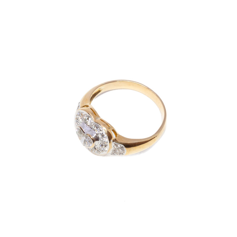 Love Heart 1.19ct TW Diamond Cluster Ring in 18ct Yellow Gold Val $8100 #58318