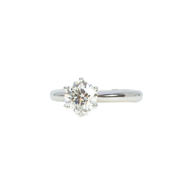 1.03ct Natural Diamond Solitaire Engagement Ring in 18ct White Gold - Certified RRP $9999 #63222