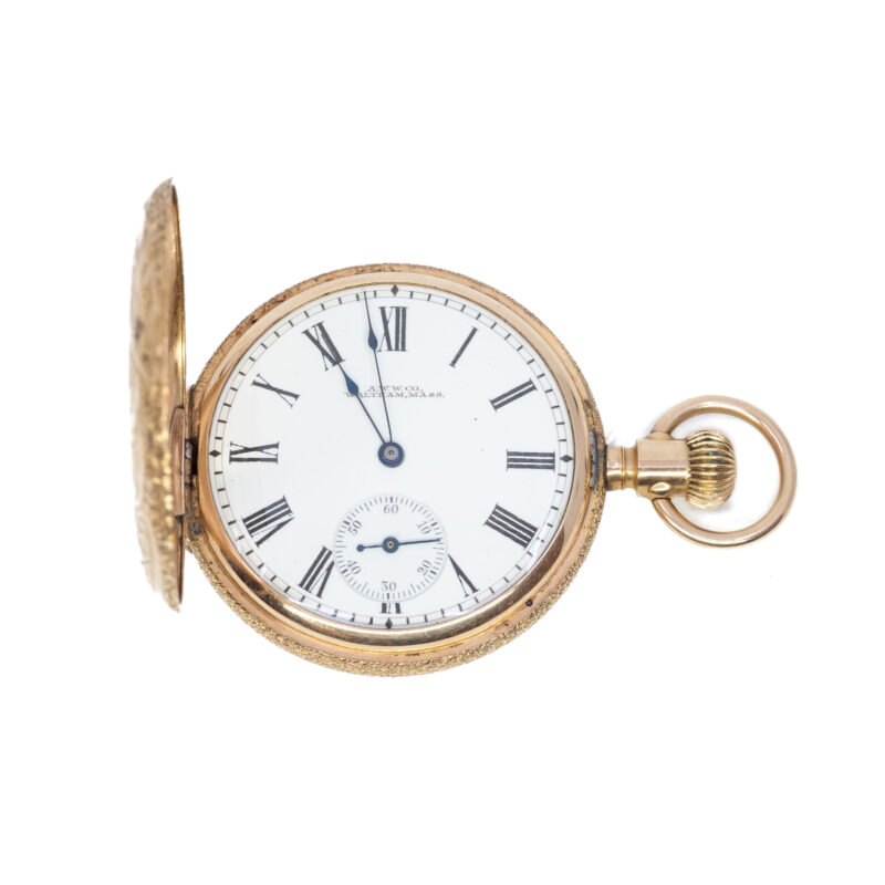10ct Gold Waltham Ornate Engraved Pocket / FOB Watch circa 1927 (Inscribed) #62251