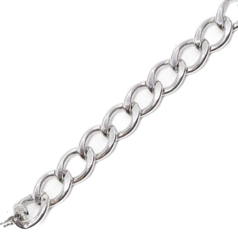 Vintage Ecco Sterling Silver Curb Link ID Bracelet 19cm #9325-3