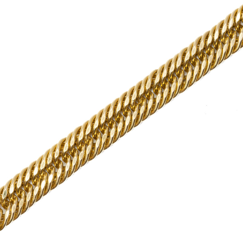 18ct Yellow Gold Greek Key / Meander Design ID Bracelet 20cm #61268