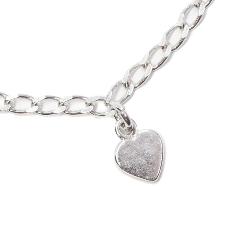Italian Made Heart Cross & Anchor Sterling Silver Bracelet 18cm #9325-18