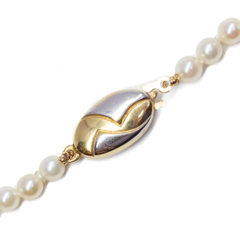 Akoya Cultured Pearl Strand Necklace with 9ct Gold Clasp 38cm + Val $2500 #55895