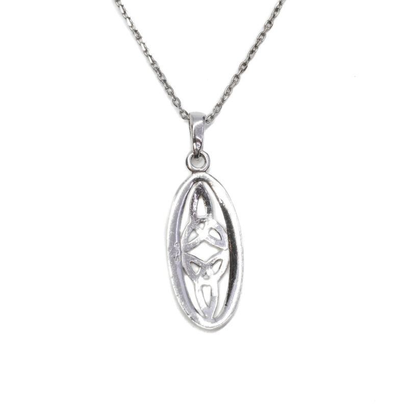 Sterling Silver Celtic Knot Necklace & Earring Set #63064