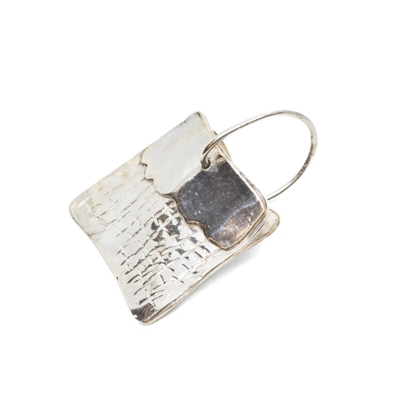 Large Silver Handbag Pendant Handmade #63273