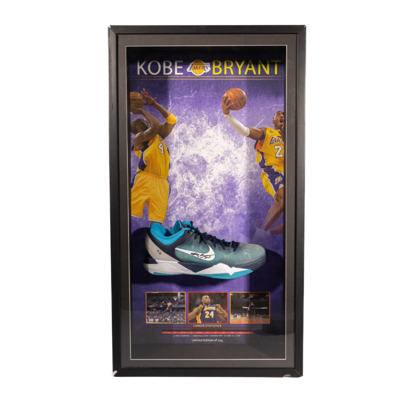 Kobe Bryant Framed Signed Shoe Memorabilia Panini Certificate 8/8 Limited Edition #62095