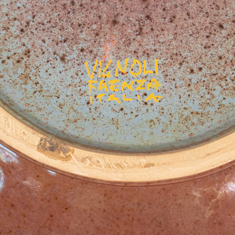 Hand Painted Vignoli Faenza Glazed Majolica Italy Large Bowl 54cm #61618