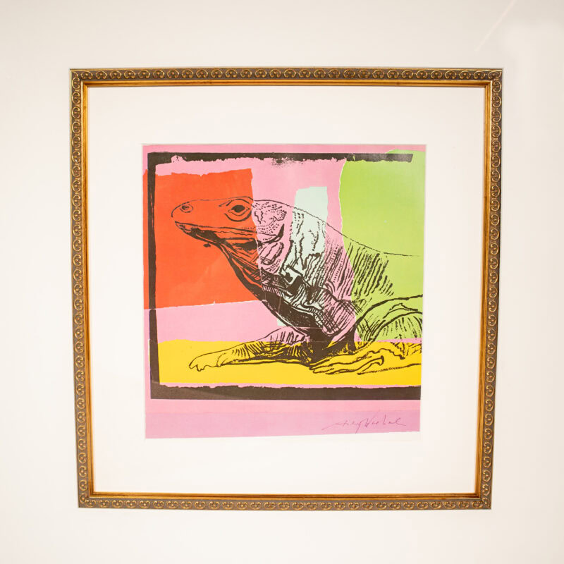 Andy Warhol (1928-1987) Komodo Monitor Hand Signed Lithograph Framed #46507