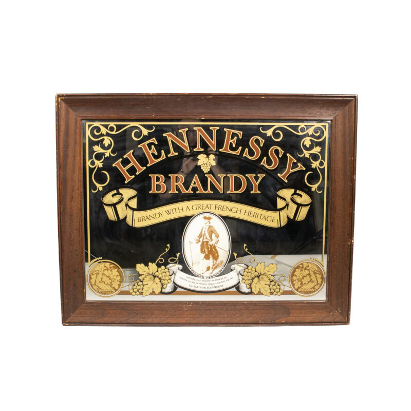 Vintage Hennessy Brandy Bar Mirror #62692