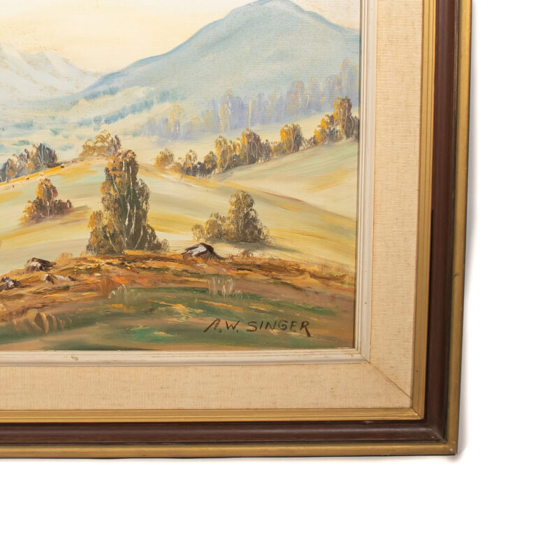 Kangaroo Valley NSW Oil Painting by Alfred William Singer 75x49cm #2163