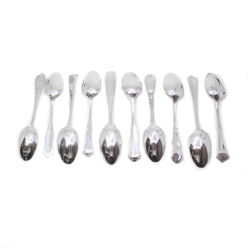 Collection of 10 Art Nouveau Silver-Plated Large Tablespoons Rogers & Sons #4065-9