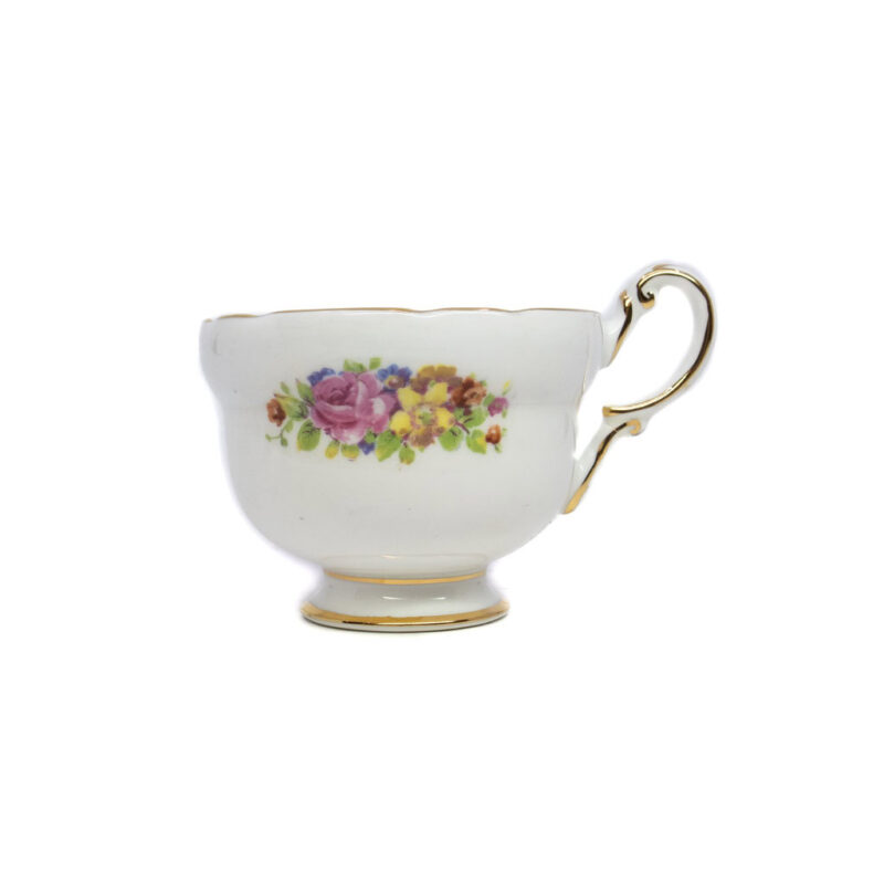 Vintage Paragon Honiton Blue Rose Bouquet Espresso Cup #4065-1