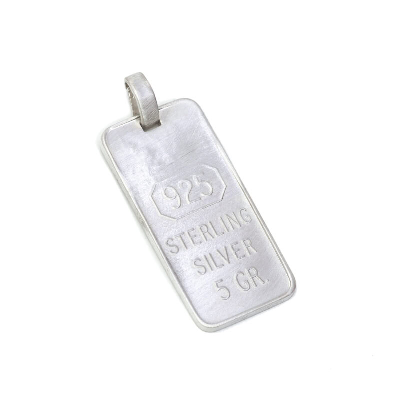 Sterling Silver Rectangular Bar Pendant #9635-51