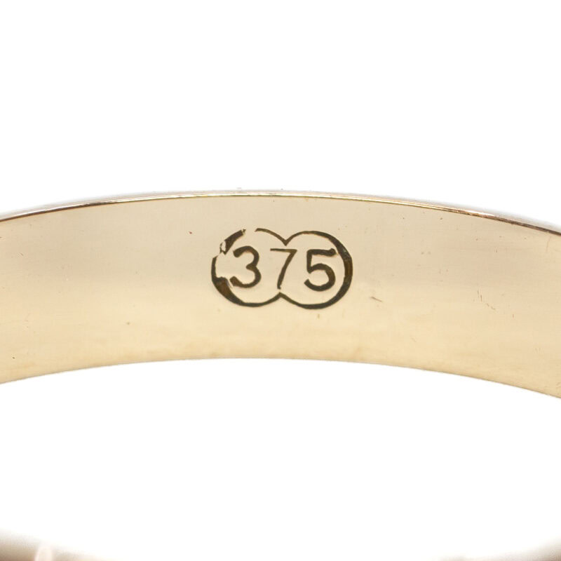 9ct Yellow Gold Wedding Band Ring Size O 1/2 #63085