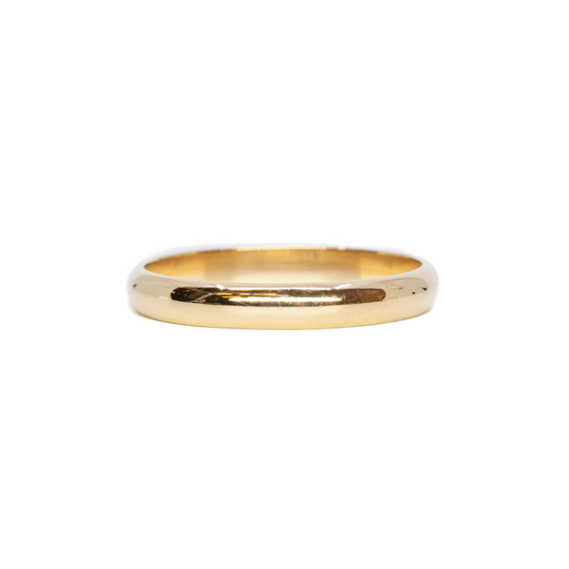 18ct Yellow Gold Half Round Wedding Band Size V #63141