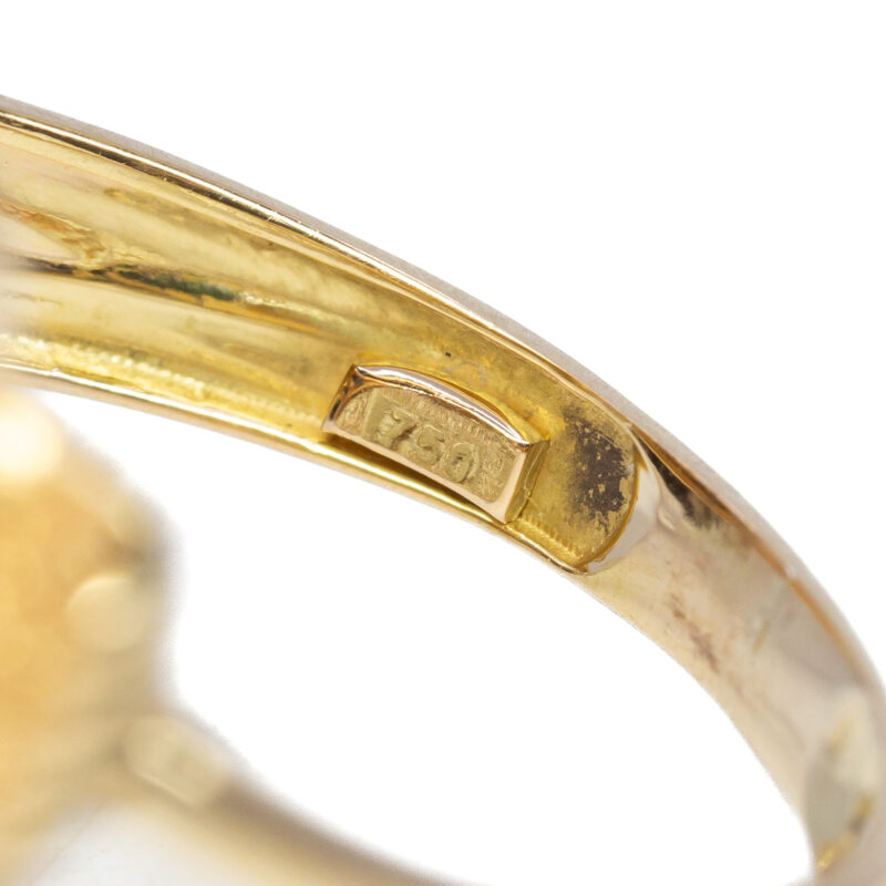 18ct Yellow Gold Statement Cocktail Ring Size M #63279