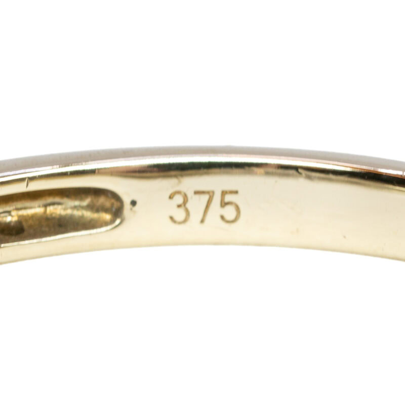 9ct Yellow Gold Narrow Diamond Band Ring Size O #63167