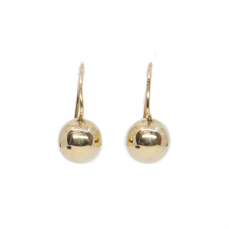 9ct Yellow Gold Euroball Earrings #63330