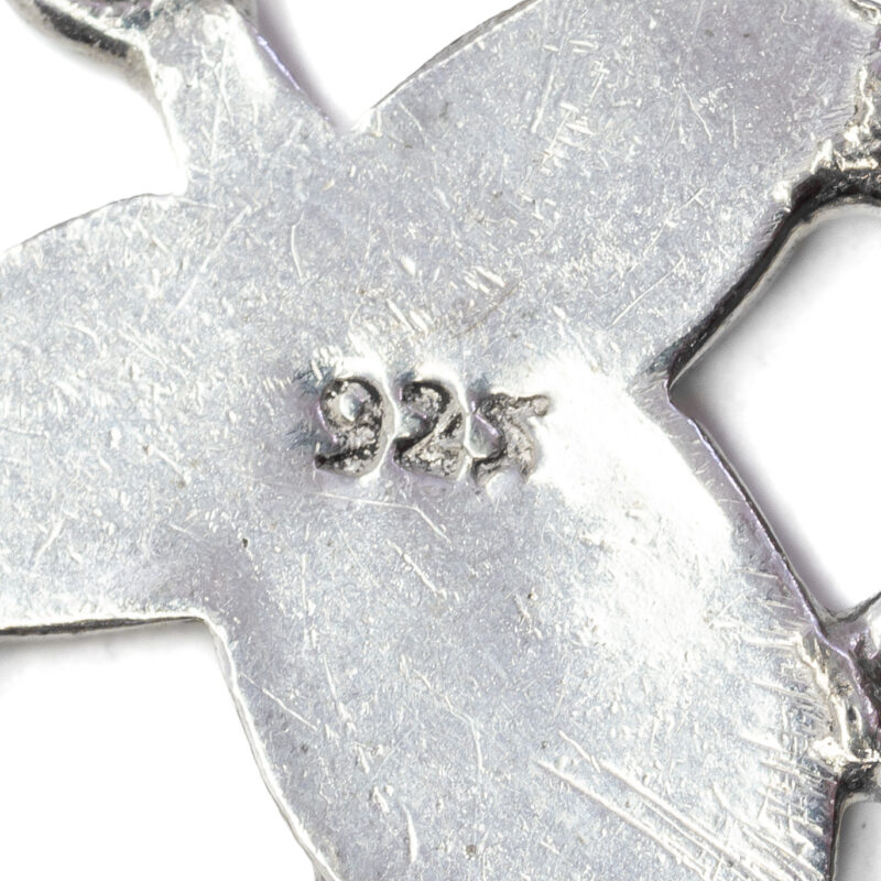 Vintage Sterling Silver Leaf Dangling Earring #9636-26