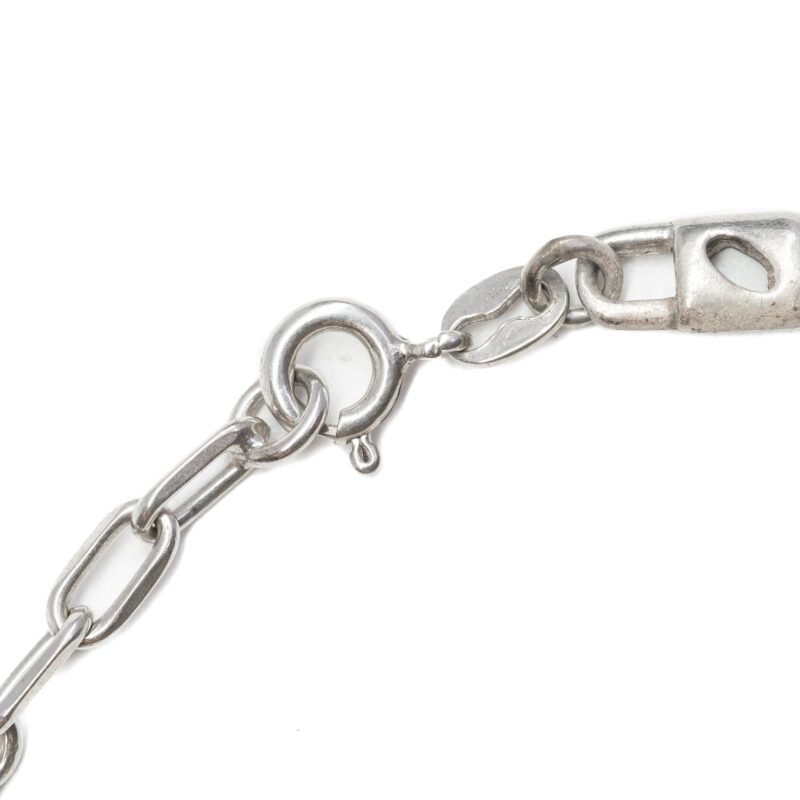 Sterling Silver Padlock-Shaped Links Bracelet 19.5cm #63317