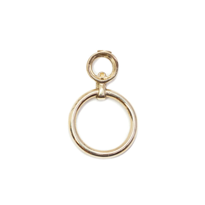 9ct Yellow Gold Two Ring Pendant with Diamonds #25662