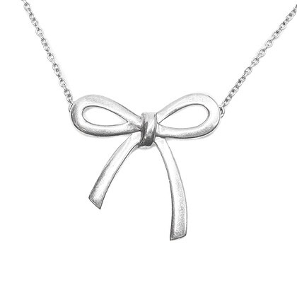 Tiffany & Co. Paloma Picasso Sterling Silver Bow Necklace 40cm #63293