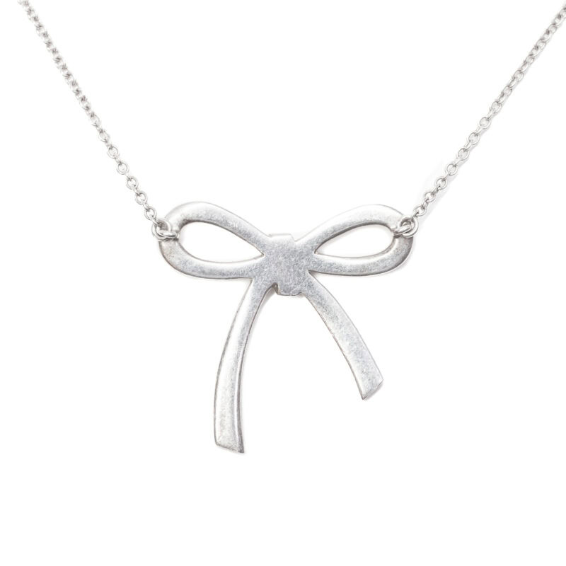 Tiffany & Co. Paloma Picasso Sterling Silver Bow Necklace 40cm #63293