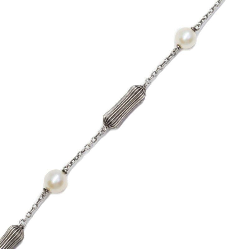 Sterling Silver Pearl Bracelet 19cm #63319