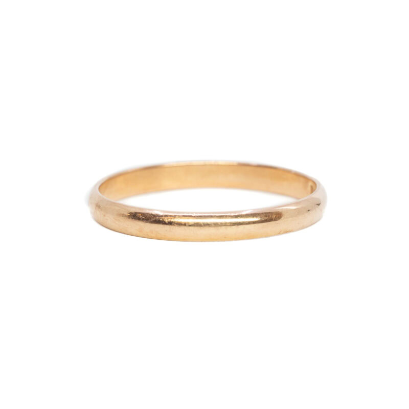 14ct Rose Gold Narrow Band Ring Size X #7612