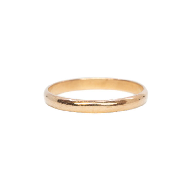 14ct Rose Gold Narrow Band Ring Size X #7612
