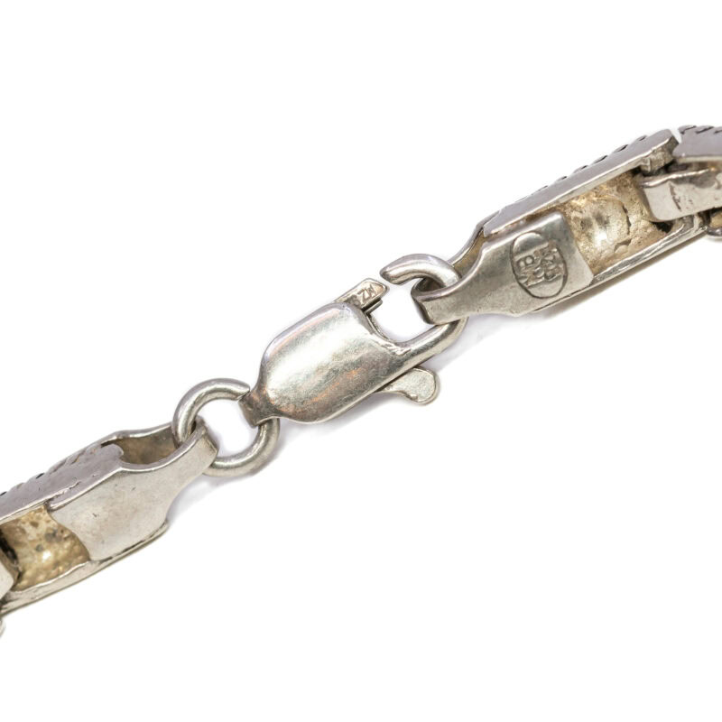 Sterling Silver Ornate Panels Bracelet 18cm #63300