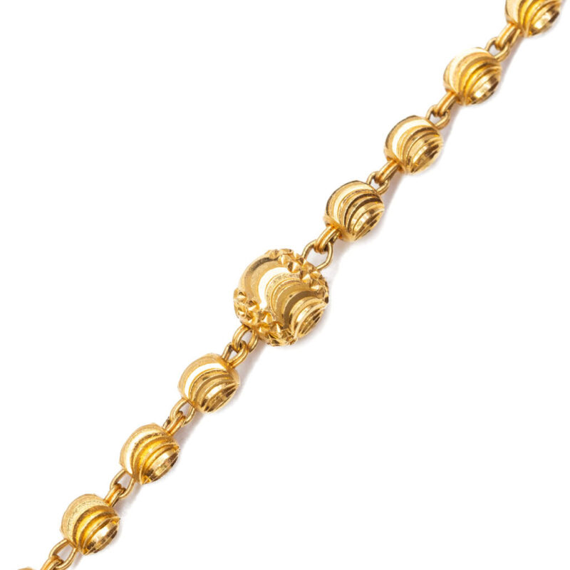 23ct Yellow Gold Bead Necklace 97.5% 51cm long #55680