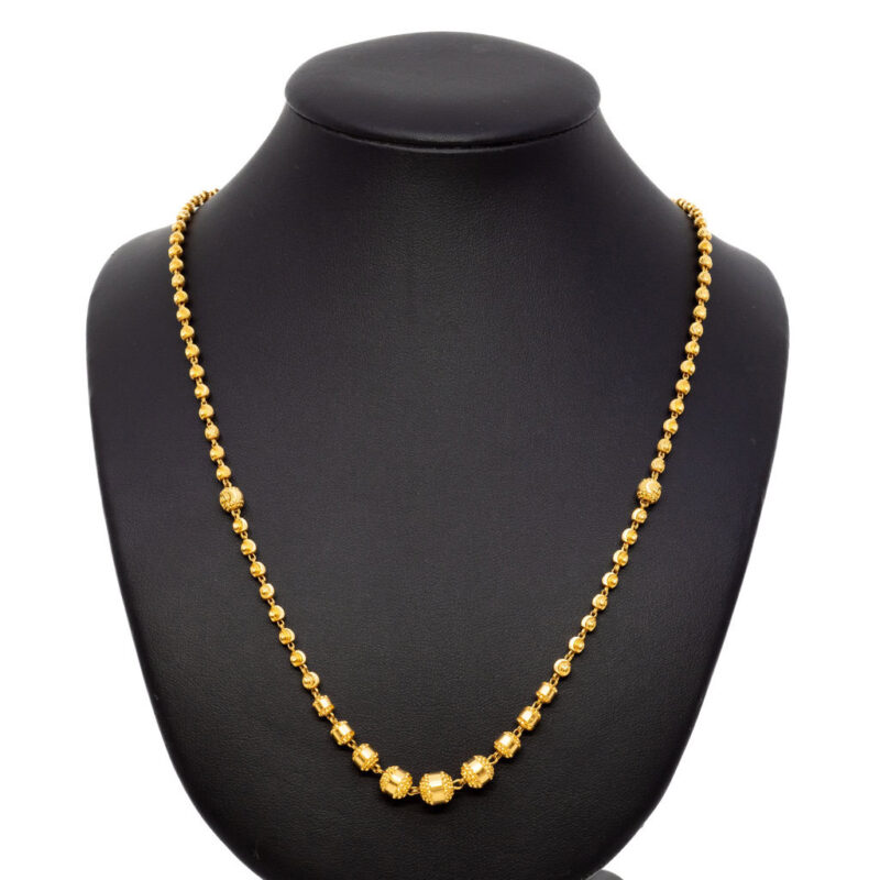 23ct Yellow Gold Bead Necklace 97.5% 51cm long #55680