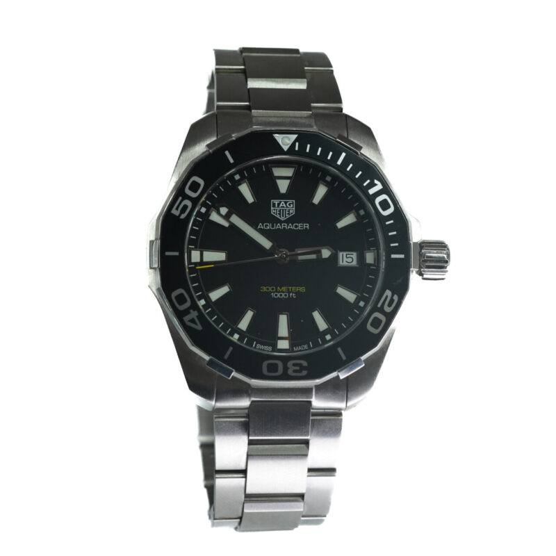 Tag Heuer Aquaracer WAY111A 41mm Black Dial Watch #63210