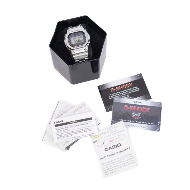 Casio G-Shock GMW-B5000 Tough Solar Watch + Box Books & Card #62823