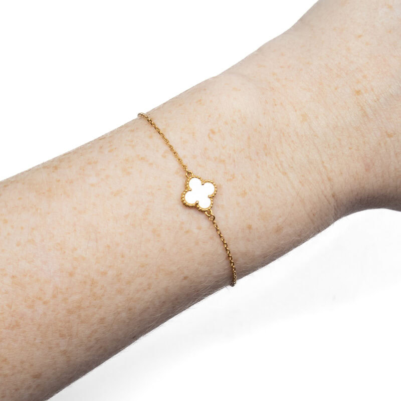 18ct Van Cleef & Arpels Sweet Alhambra Rose Gold Mother of Pearl Bracelet #63570