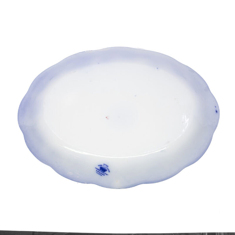 Antique Devon Flow Blue by Meakin Alfred Large Oval Tray / Serving Dish 36cm / 14in #63859