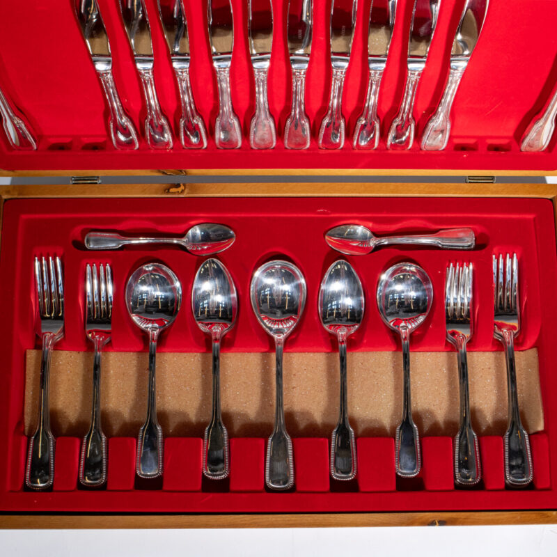 Vintage Rodd Berkeley Silver Plated 44 Piece Cutlery Set - in Wooden Box #63011