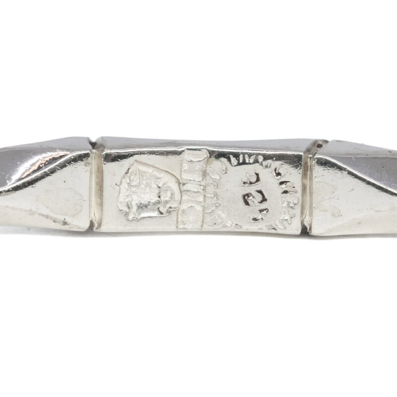 Vintage Sterling Silver Segmented Cuff Bangle 925 Mexico #63302