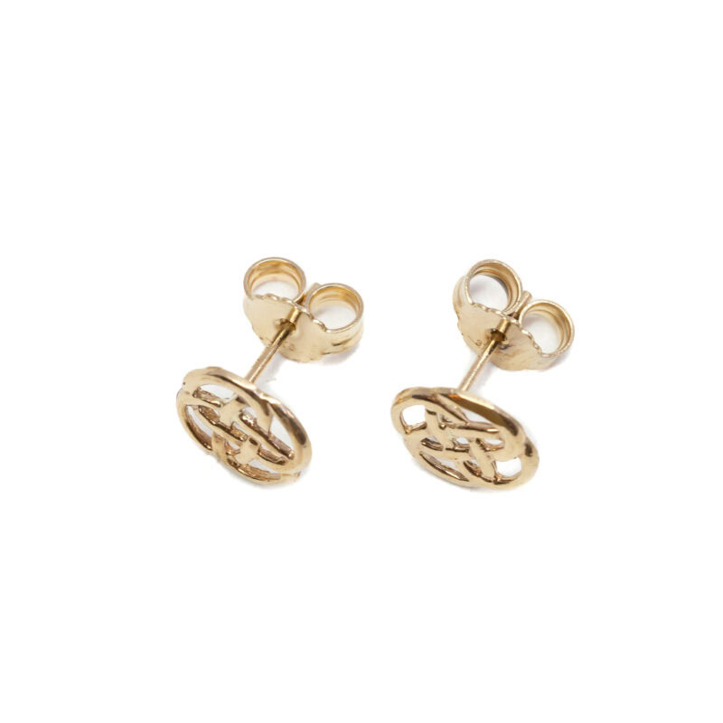 9ct Yellow Gold Celtic Knot Stud Earrings #63057