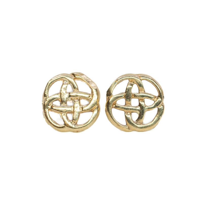 9ct Yellow Gold Celtic Knot Stud Earrings #63057