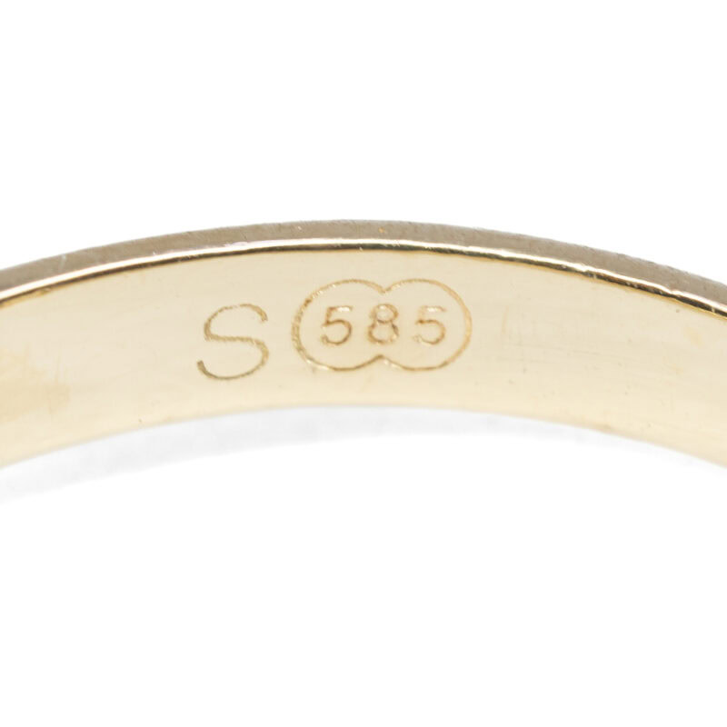14ct Yellow Gold Secrets Princess Cut CZ Engagement Ring Size H 1/2 #27185