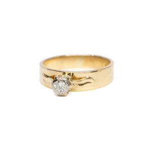 Vintage 18ct Yellow Gold Diamond Ring Size L #A8089