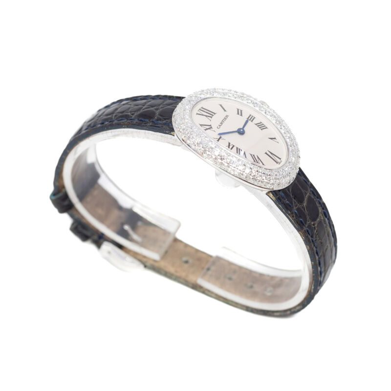 Cartier Baignoire 18ct Gold & Diamond 1955 Watch (Serviced by Cartier) + Certificate #35078-1