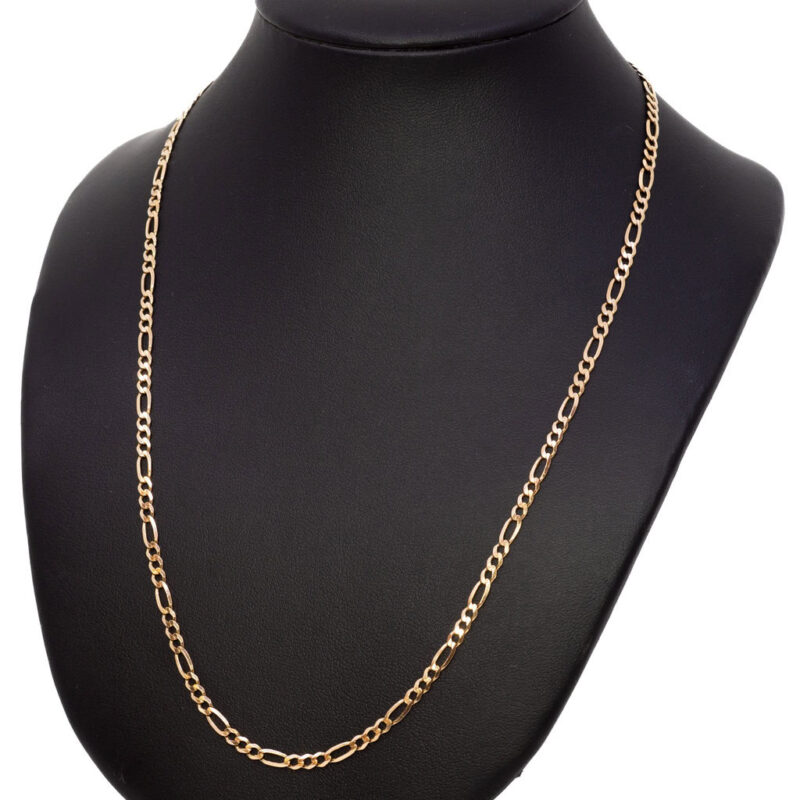 9ct Yellow Gold Figaro Chain Necklace 48cm#63403