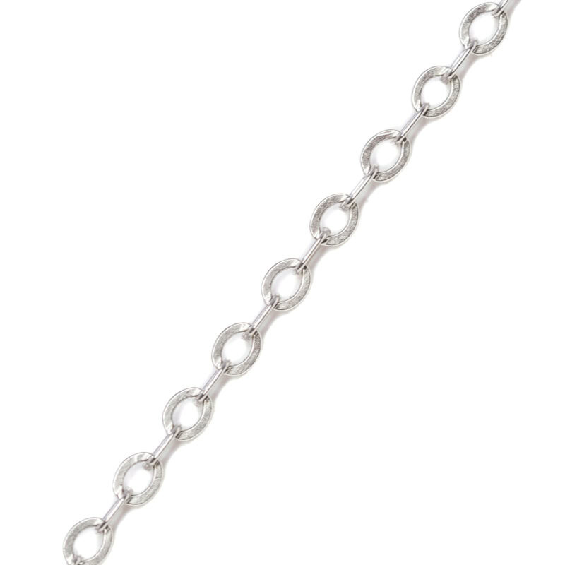 14ct White Gold Round Single Diamond Necklace 40cm #7138-20