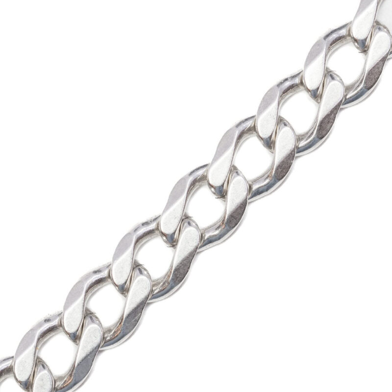 Heavy Sterling Silver Curb Link Chain Necklace 57cm #63226