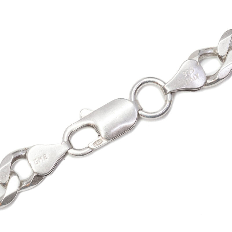 Heavy Sterling Silver Curb Link Chain Necklace 57cm #63226