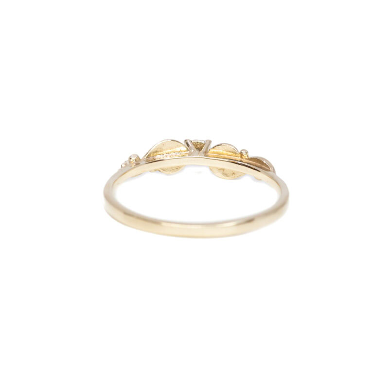9ct Yellow Gold Diamond Ring Size O 1/2 #9262